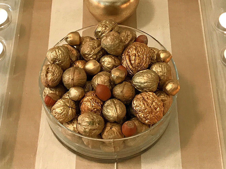 natural and decorated nuts